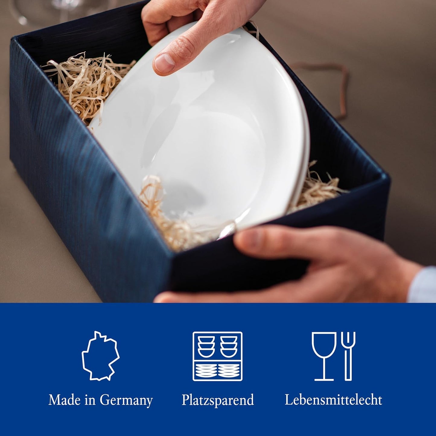 Villeroy & Boch Vapiano Pasta Bowl Set of 2, Premium Porcelain, Made in Germany, White