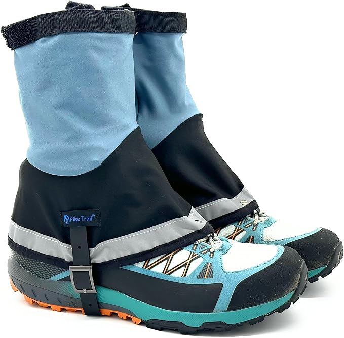 Pike Trail Mid Length Gaiters: for Hiking in Mud, Sand, and Snow - Running, Hunting, Mountain Climbing, or Walking