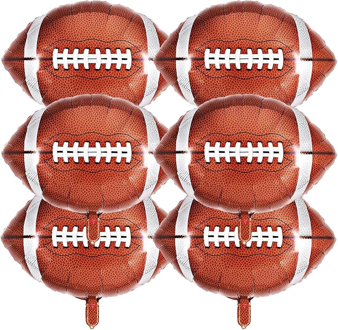 Football Balloons, 27'' Rugby Shaped Aluminum Foil Balloons for Sports Mylar Balloon Footballs Birthday Party Decorations ...