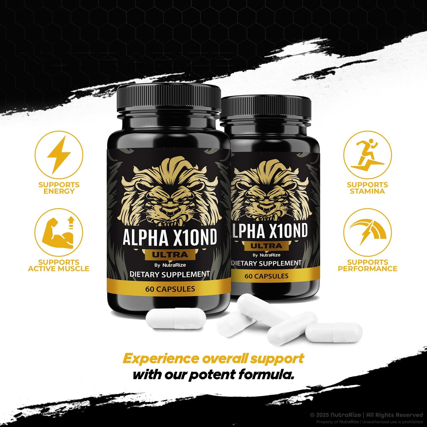 (2 Pack) Alpha X10nd Ultra for Men, Official Male Formula to Maintain Stamina and Peak Performance, All-Natural Blend for Nutrition and Health Support, AlphaX10nd Supplement Reviews (120 Capsules)