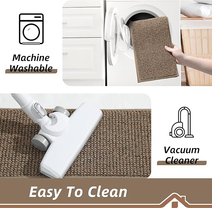 BEQHAUSE Stair Treads for Wooden Steps 28inX9in, Carpet Stair Treads Non Slip Indoor, Machine Washable Stair Runners for Kids Elders and Pets, Carpet for Stair Rugs Mat, TPE Backing, 15pcs, Taupe