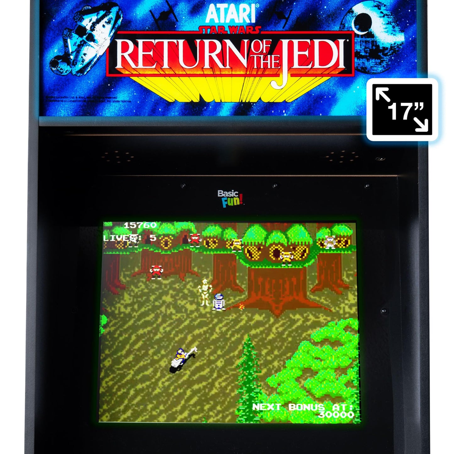 Arcade Classics Atari Star Wars Ultra Series Free Standing Electronic Game w/ 17" Liquid Crystal Screen - Classic Indoor Cabinet Console for Home & Basement Gaming