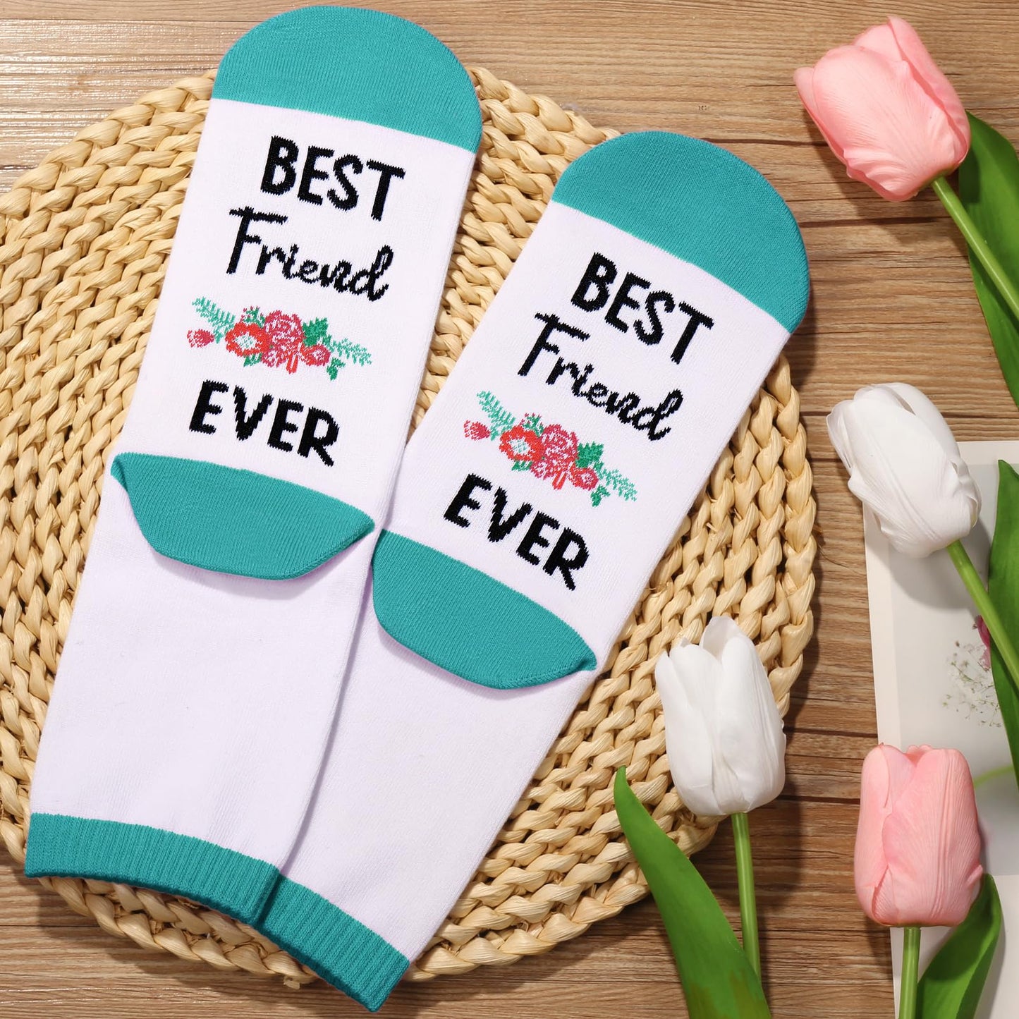 Best Friend Birthday Gifts for Women, Friendship Gifts for Women Friends Female Funny Sister Gifts from Sister Mothers Day Gifts Basket for Mom Friends Female Bestie Soul Sister BFF w/ Canvas Tote Bag