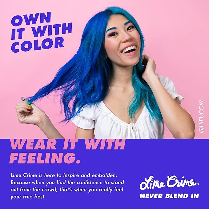 Lime Crime Full Coverage Unicorn Hair Dye, Chocolate Cherry - Damage-Free Semi-Permanent Hair Color Conditions & Moisturizes - Temporary Hair Tint Kit Has A Sugary Citrus Vanilla Scent - Vegan