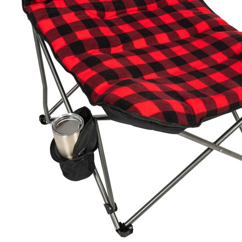 CAMP & GO Extra Large Ultra Padded Outdoor Camping Chair, Portable Folding Camp Chair with Wide Padded Seat, Cup Holder, and Carry Bag, Multicolor