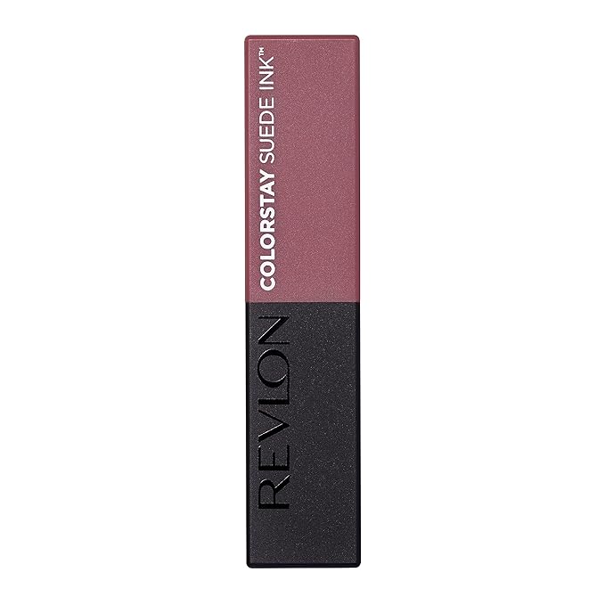 Revlon Lipstick, ColorStay Suede Ink, Built-in Primer, Stocking Stuffer for Women, Waterproof, Smudge-proof, Matte Color, 012 Power Trip, 0.09 oz