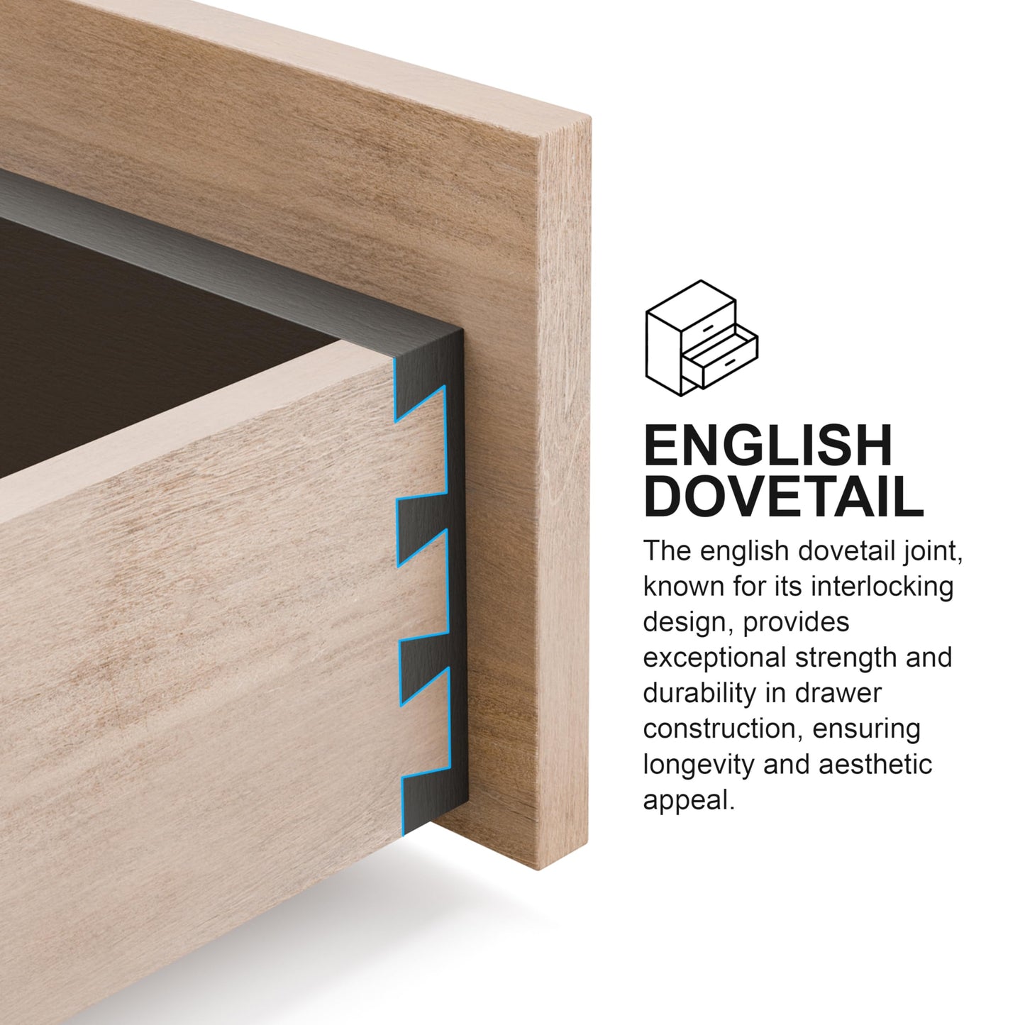 Furniture of America Selyra Modern Contemporary Solid Wood 30-inch 1-Drawer Nightstand with USB Ports, Sealed Back, English Dovetail, Ball-Bearing Glides, No Assembly for Bedroom, Guest Room, Ash Gray