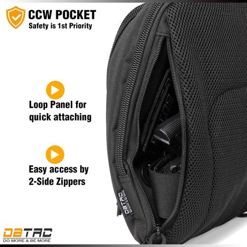 DBTAC Tactical Small Shoulder Chest Pack with Sling + Tactical Specialist Range Bag (Black)