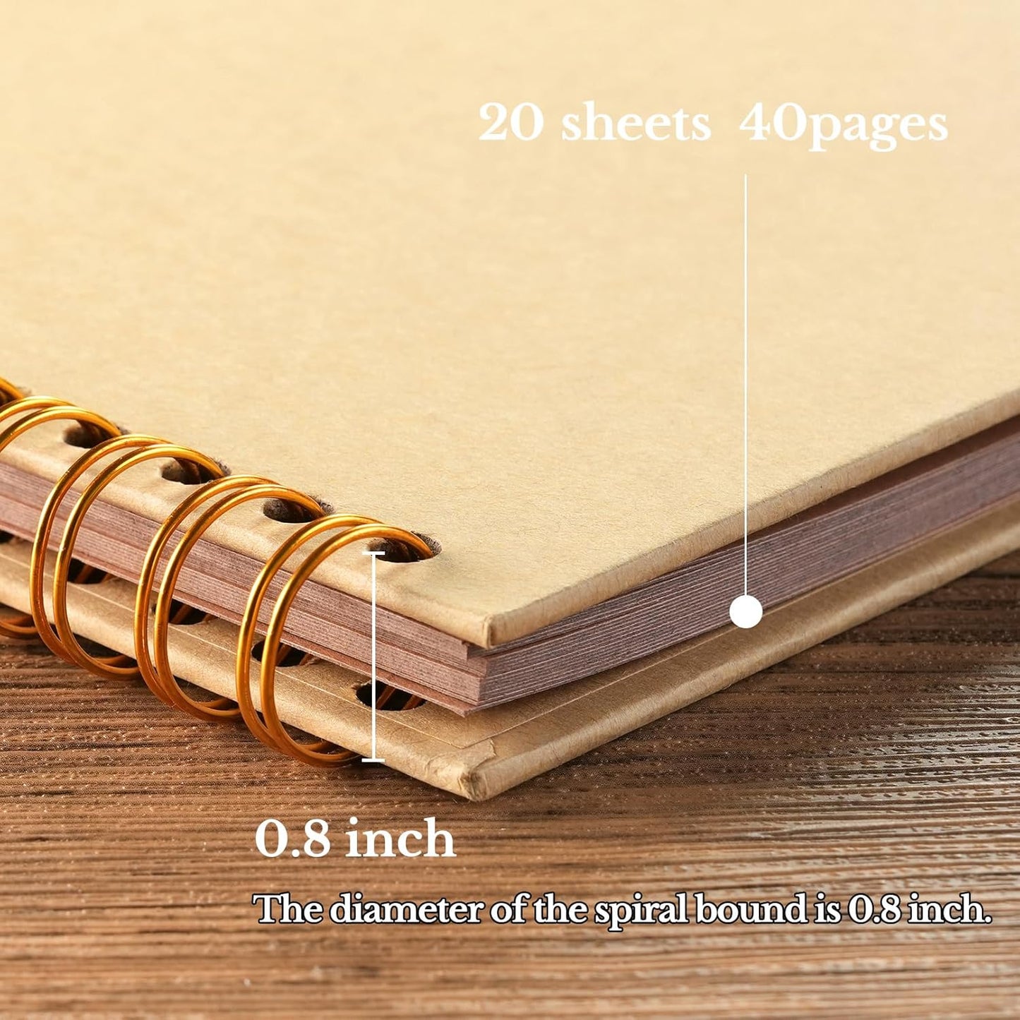 potricher 10 x 10 Inch DIY Scrapbook Album 40 Pages Hardcover Kraft Paper Scrap Book Photo Albums Memory Book for Wedding and Anniversary Family (Yellow, 10 Inch)