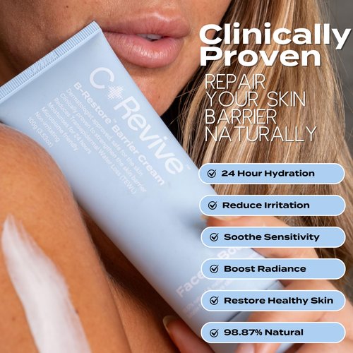 CelRevive B-Restore™ Barrier Cream soothes, hydrates, and supports microbiome balance, restoring comfort to sensitive, dry skin. EWG Verified™ for safety and transparency. Made in Australia