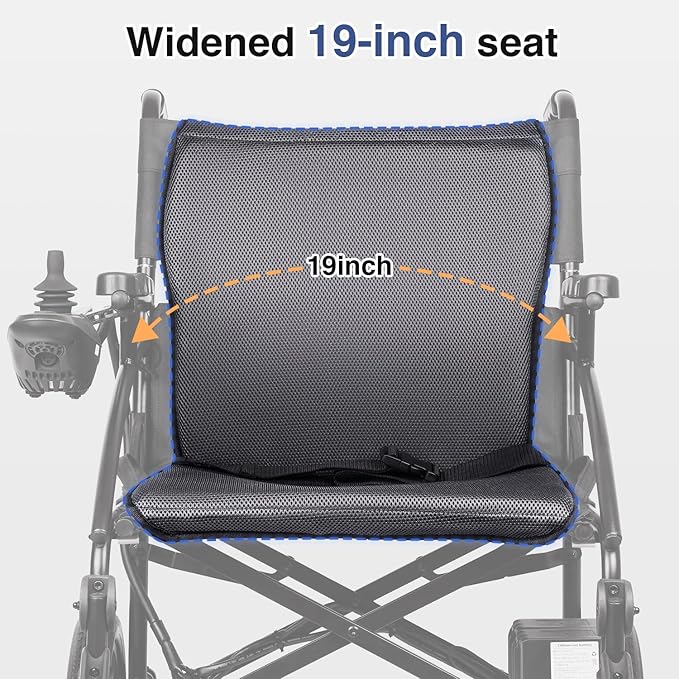 Zurcheel SLF30 Electric Wheelchairs for Adults, Foldable Durable Motorized Wheelchair with 19 Inch Seat and Supports Up to 300 lbs Airline Approved(36 Lbs, Grey)