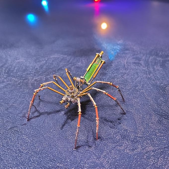 Metal Insect Spider Model Bug Sculpture Steampunk Mechanical 3D Puzzle Kits Craft Projects Hobby Kit Metal Building,Birthday Gifts, Ideas(Mechanical Spider A)