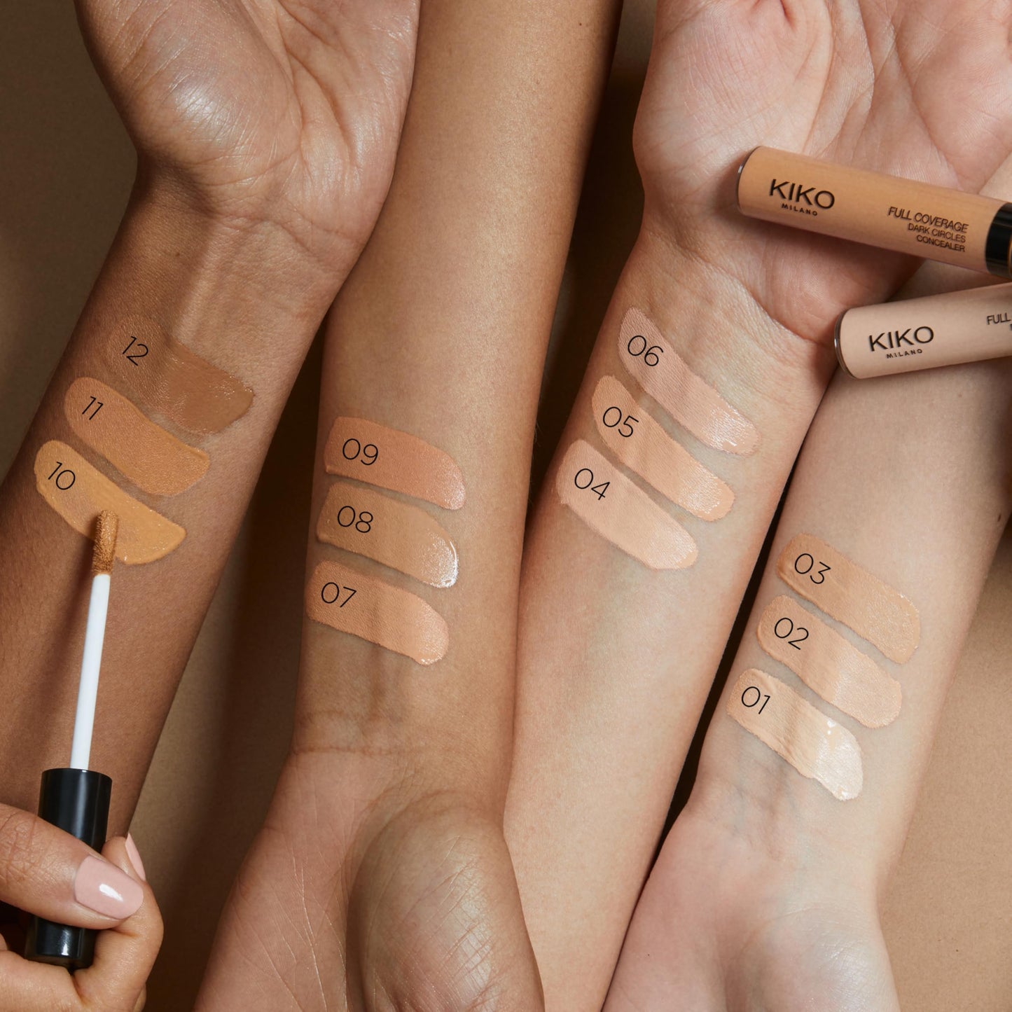 KIKO Milano Full Coverage Dark Circles Concealer 02 | High-Coverage Liquid Concealer For The Face And Eye Area