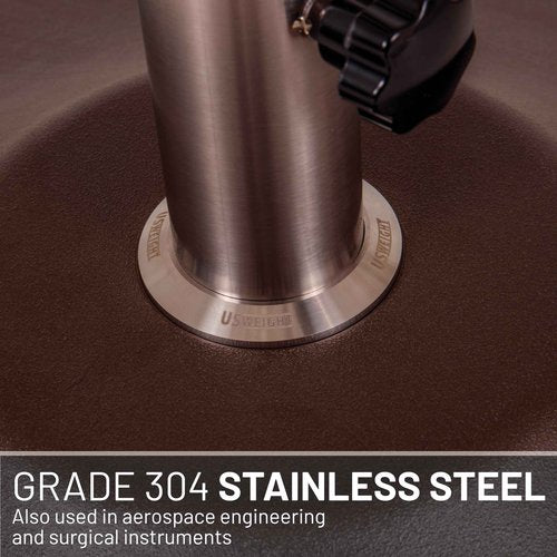 US Weight Fillable 120lb Capacity Commercial Free Standing Umbrella Base Heavy Duty, Umbrella Base with Wheels, Fillable Patio Umbrella Base Outdoor Stand, Made in The USA, Bronze