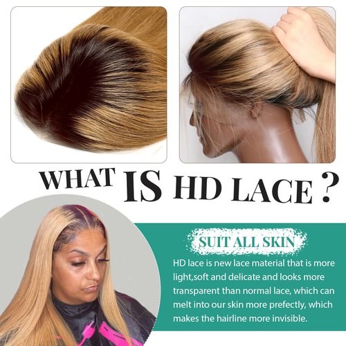 Munx Honey Blonde Lace Front Wig Human Hair Pre Plucked 13x6 Colored Lace Front Wigs for Black Women 180% Density Free Part Human Hair HD Lace Frontal Wigs 22 Inch Full Ends