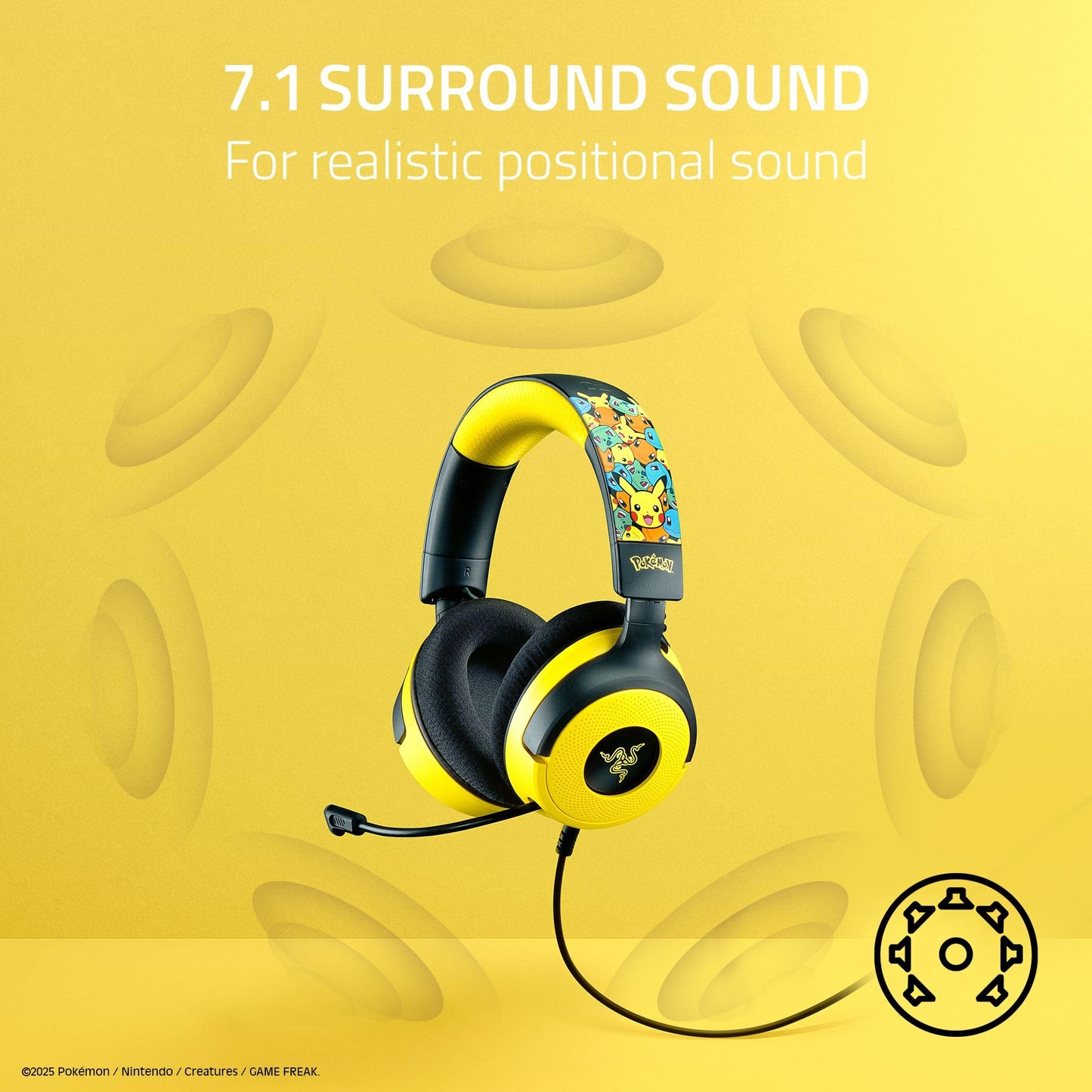 Razer Kraken V4 X Wired Gaming Headset: 40 Mm Drivers - Cardioid Mic - Memory Foam Cushions - Chroma Rgb Lighting - Type C & Typ