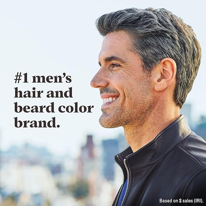 Just For Men Touch of Gray, Mens Hair Color Kit with Comb Applicator for Easy Application, Great for a Salt and Pepper Look - Dark Brown, T-45, Pack of 1