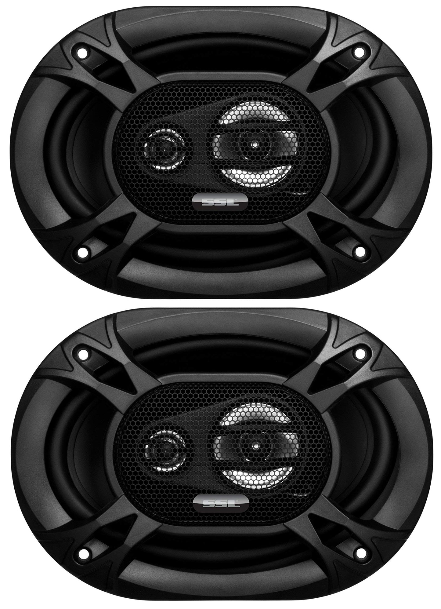 Sound Storm Laboratories EX369 6 x 9 Inch Car Audio Door Speakers - 300 Watts (per Pair), Coaxial, 3 Way, Full Range, 4 Ohms, Bocinas para Carro