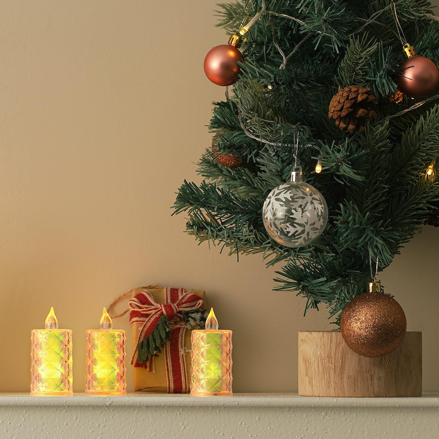 AYMXZT 24 Pack Battery Operated Flameless Tea Lights LED Candles Battery Life Over 200 Hours Tabletop Decorative Lights for Halloween/Christmas Party Wedding Centerpieces