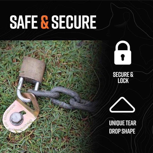 GROUNDGRABBA Screw in Tent Stake for Normal to Hard Ground | Premium Drill Driven Ground Anchor Earth Screws | 4X Pro I Stakes (1.5 Foot), 4X GroundGrabba Closed Hooks, 1X 5/8" Hex Socket Driver