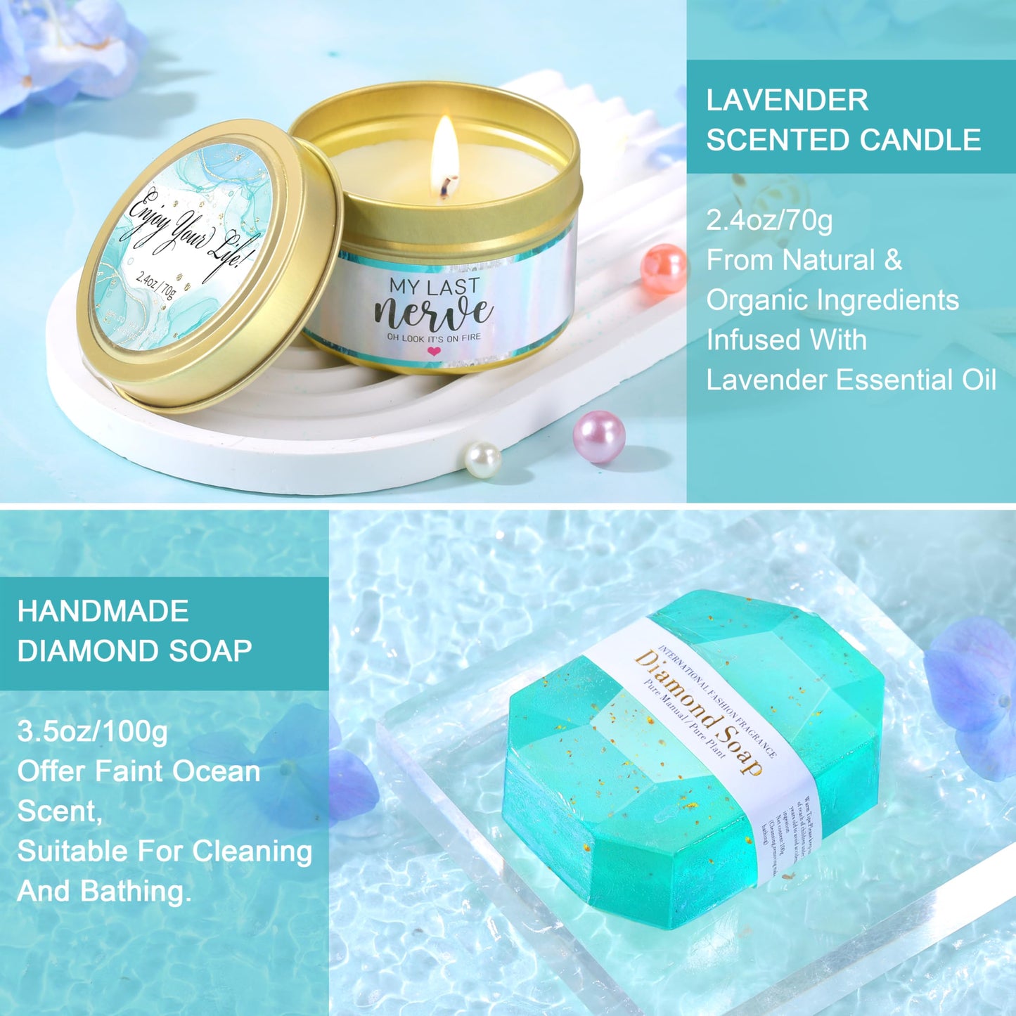 GEMWAVE 60th Birthday Gifts for Women, 60th Birthday Gifts Ideas Baskets, Gift for 60th Birthday Women, 60 Fabulous Tumbler Gift Baskets for 60 Year Old Mom Sister Friend Wife Grandma