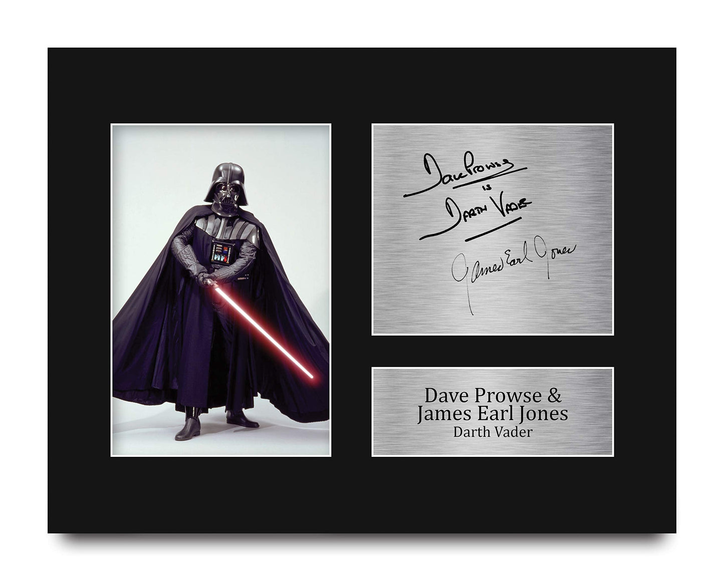 HWC Trading Dave Prowse & James Earl Jones USL Signed Printed Autograph Star Wars Darth Vader Print Photo Picture Display - US Letter Size