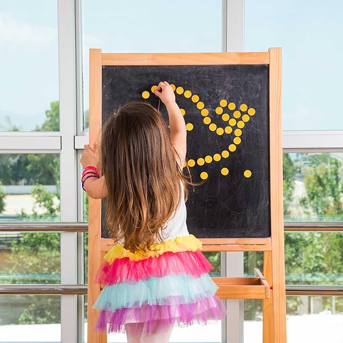 0.75 Inch Multi - Purpose Removable Labels,1000 PCS 3/4" Gold Dots for Classroom, Papers, Market, Price Tags, and Library Book Labels. Non - Printable Round Colored Stickers