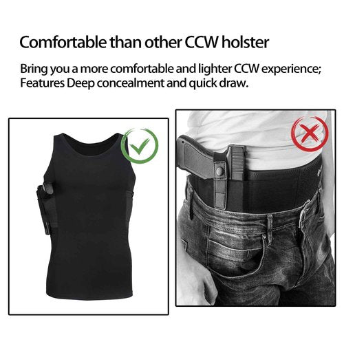 Lilcreek 3 Pack Conceal Carry Shirts for Men,Holster Shirt for Men,Concealed Carry Holster for Men Shirt Tactical Clothing
