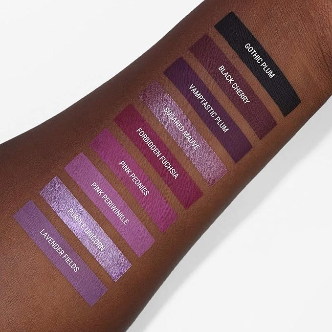 Aromi Sugared Mauve Metallic Liquid Lipstick, Purple Pink Lip Color with Shimmery Finish, Raspberry Mulberry Lipstick, Long-Lasting, Smudge Proof (Sugared Mauve)