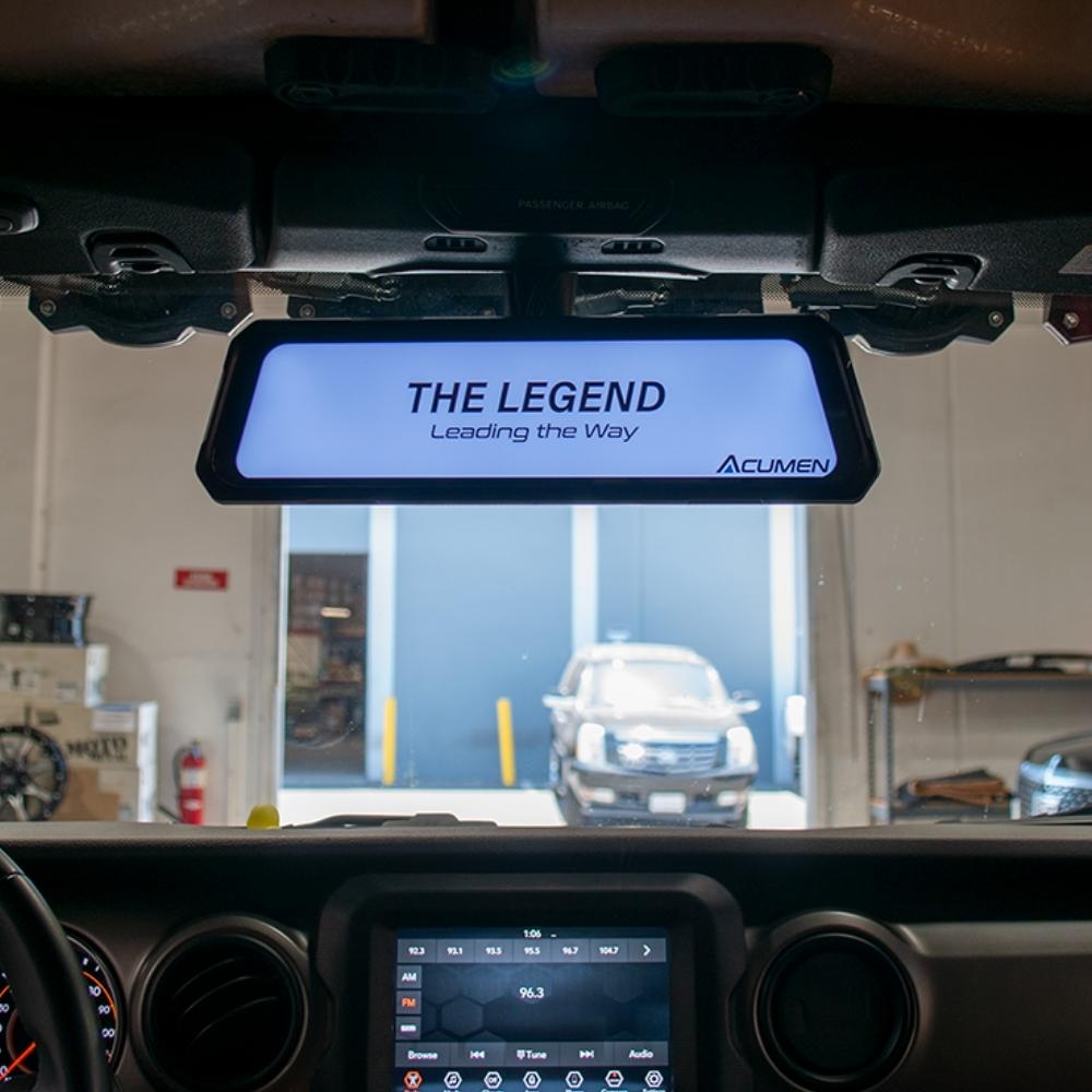 The Legend 3ch Waterproof Rear View Mirror Dash Cam with 1080P 60fps Front+ Rear+ Bumper/Cabin Cameras