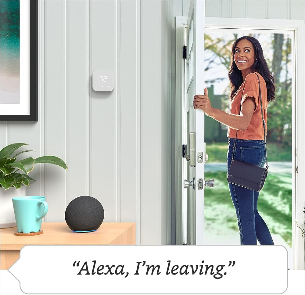 Like-New  Smart Thermostat – ENERGY STAR Certified, DIY Install, Works with Alexa – C-Wire Required