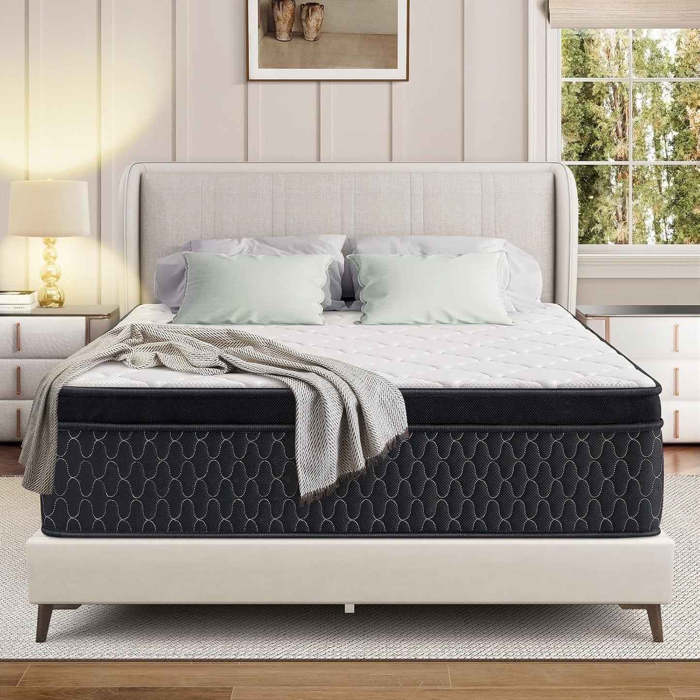 12 Inch Full Size Mattress,Memory Foam Hybird Mattress in a Box with Individually Wrapped Pocket Springs,Motion Isolation,Pressure Relief,Strong Edge Support, Medium Firm