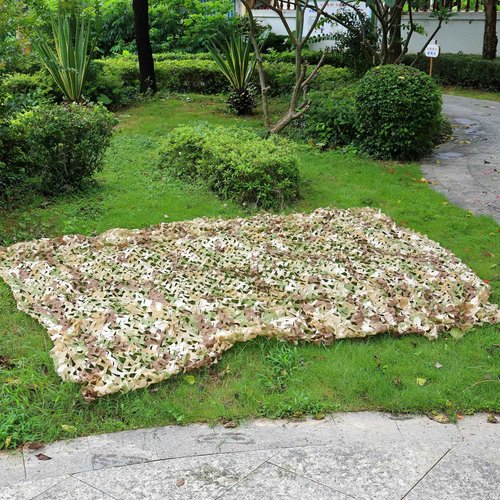 iunio Camo Netting Camouflage Netting, Camo Net Bulk Roll Camouflage Mesh Nets for Hunting Blind Deer Stand Military Party Decorations Sunshade Shooting (19.68ft*19.68ft/6m*6m, Brown Camo)