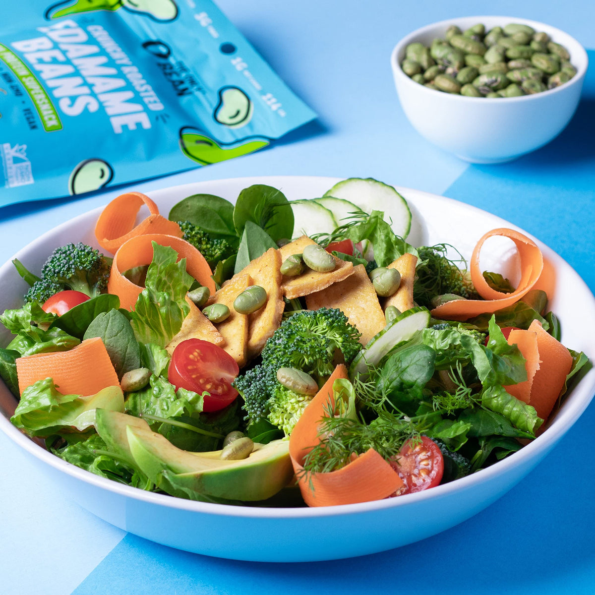 The Only Bean Crunchy Dry Roasted Edamame Snacks (Sea Salt), Keto Snack Food, High Protein (11g) Healthy Snacks, Low Carb Gluten Free Office Vegan Food 100 Calorie Snack Pack, 0.9oz 10 Pack