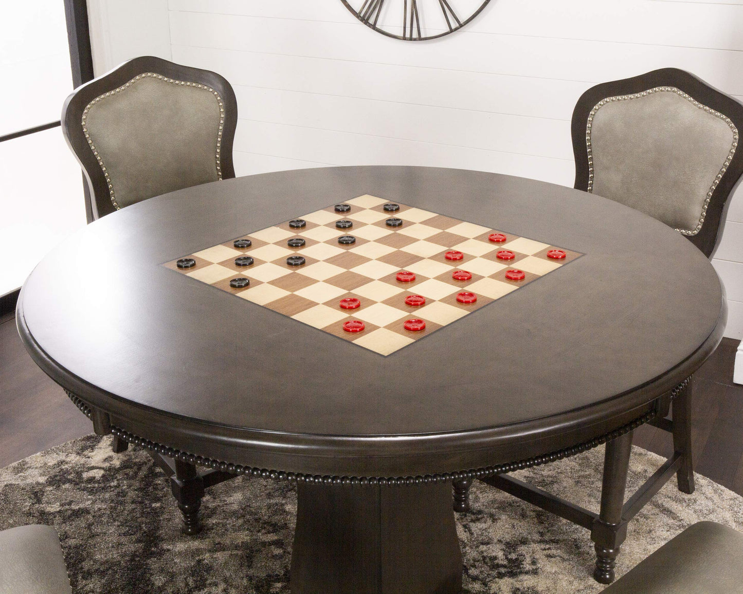 Sunset Trading Poker Dining and Game Pub Table Set, Distressed Grey (CR-87148-5P)