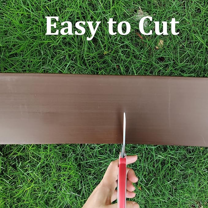 Landscape Edging Kit,20FT Plastic Garden Edging with 25 Stakes,4.5 Inch Tall Lawn Edging for Yard,Lawn,Flower Gardens Border
