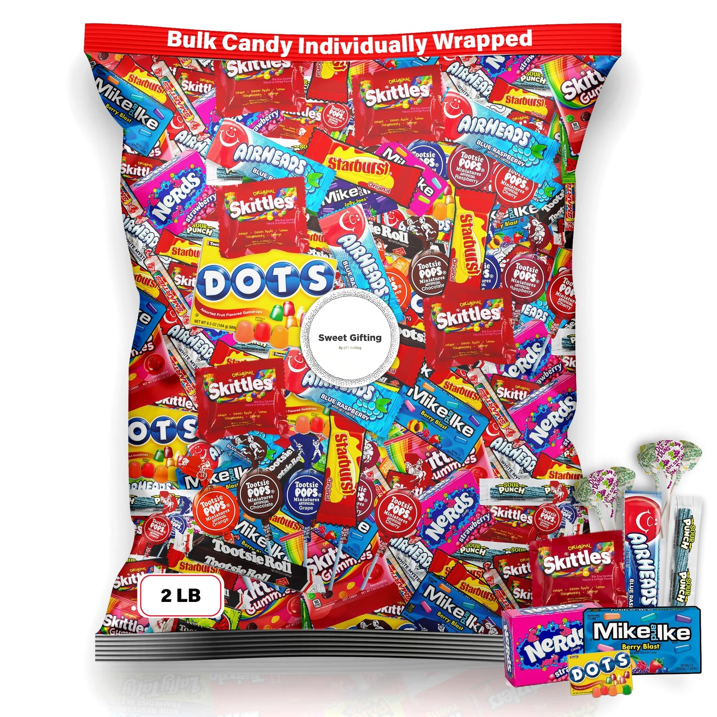 Sweet Gifting Assorted Candy Variety Pack (2 LB) - Candy Bag with Individually Wrapped Gummy Treats, Party Favors for Kids, Candies for Office, Birthday, Back to School & Pinata Stuffers