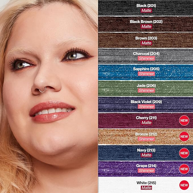 Revlon ColorStay Pencil Waterproof Eyeliner, Smudge-Proof, Eye Makeup with Built-In Sharpener, Packaging May Vary, 203 Brown, 0.01 oz