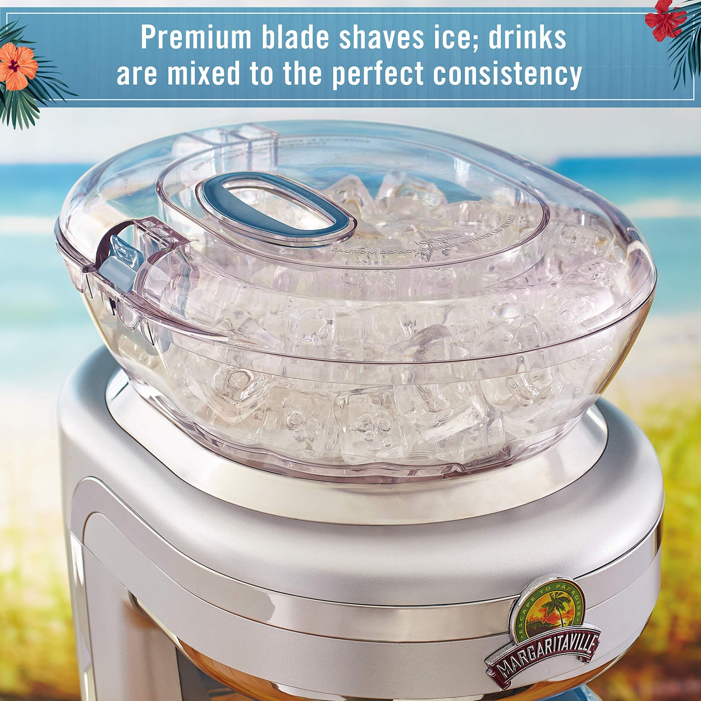 Margaritaville Key West Frozen Concoction Maker with Easy Pour Jar and XL Ice Reservoir, 4 Programmed Drink Settings, Great for Entertaining and Parties