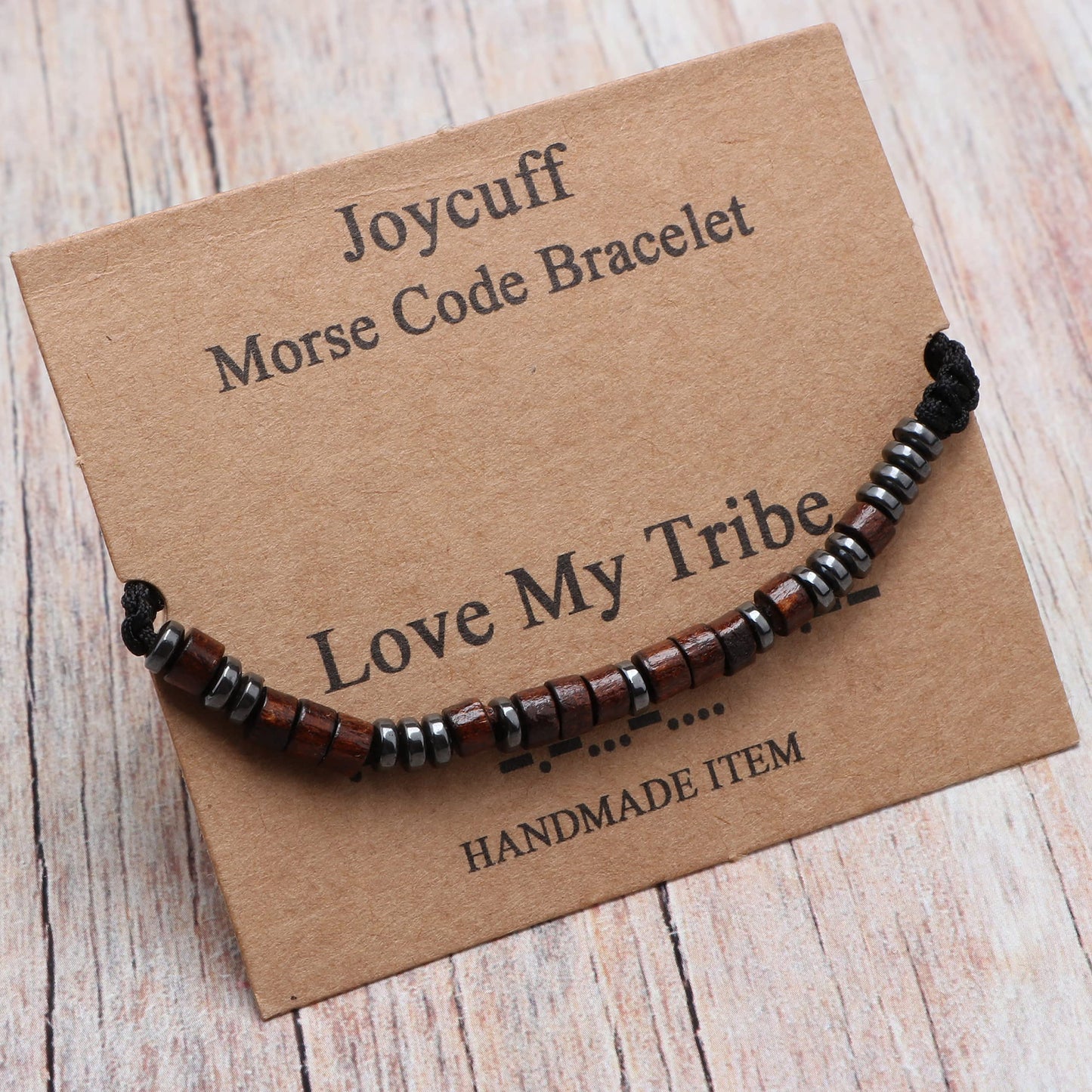 JoycuFF Love My Tribe Morse Code Bracelets for Women Bracelet Motivational Encouragement Funny Unique Female Best Friends Birthd