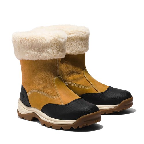 Timberland Women's White Ledge Pull-On Waterproof Insulated Boots, Wheat Full-Grain, 8.5 Medium