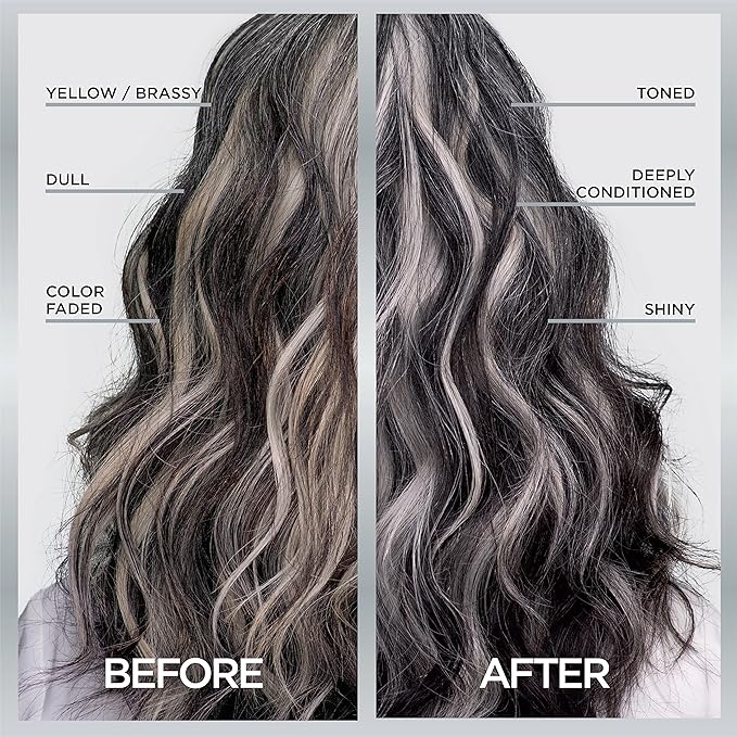 L'Oreal Paris Le Color Gloss One Step Toning Gloss, In-Shower Hair Toner with Deep Conditioning Treatment Formula for Gray Hair, Silver Slate, 1 Kit