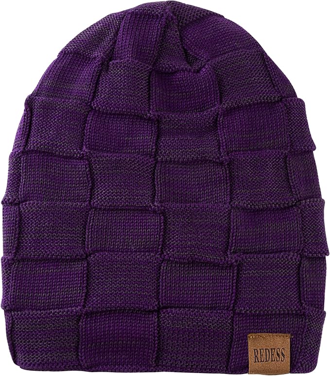 REDESS Beanie Hat for Men and Women Winter Warm Hats Knit Slouchy Thick Skull Cap