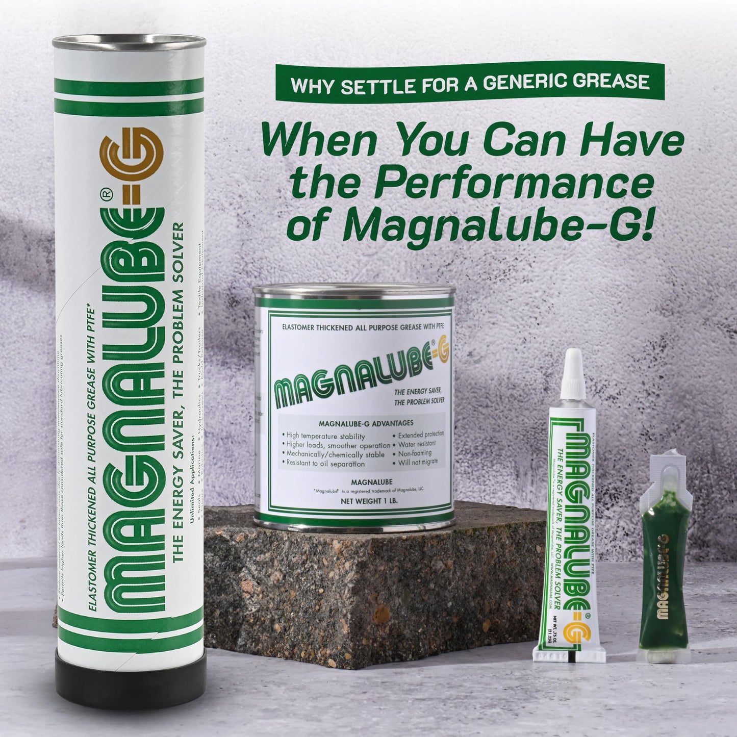 Magnalube-G All Purpose Grease – No Drips or Leaks – Waterproof High-Temp, Dielectric – PTFE Lubricant for Door Hinges, Tracks, 3D Printers, Marine, Reels, Bearings, Joints – 0.75oz Tube, 10-Pack