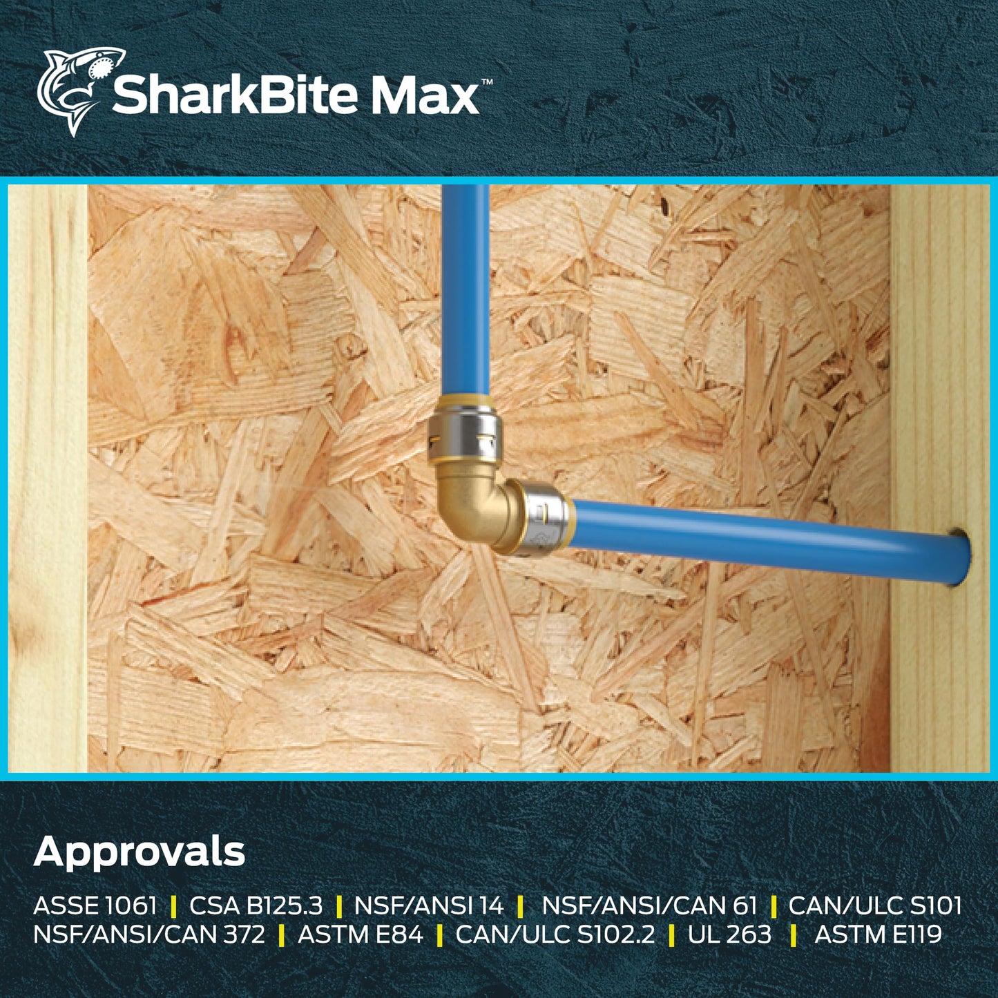 SharkBite Max 3/4 Inch 90 Degree Elbow, Pack of 4, Push to Connect Brass Plumbing Fitting, PEX Pipe, Copper, CPVC, PE-RT, HDPE, U256LFA