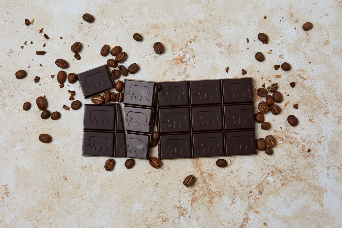 Endangered Species Dark Chocolate Bar with Espresso Beans (72% cocoa)
