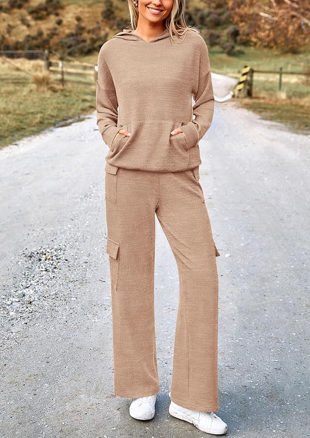 PRETTYGARDEN 2 Piece Sets for Women Fall 2026 Sweatsuits Outfits Lounge Matching Hoodie Set Travel Track Suits Winter Clothes