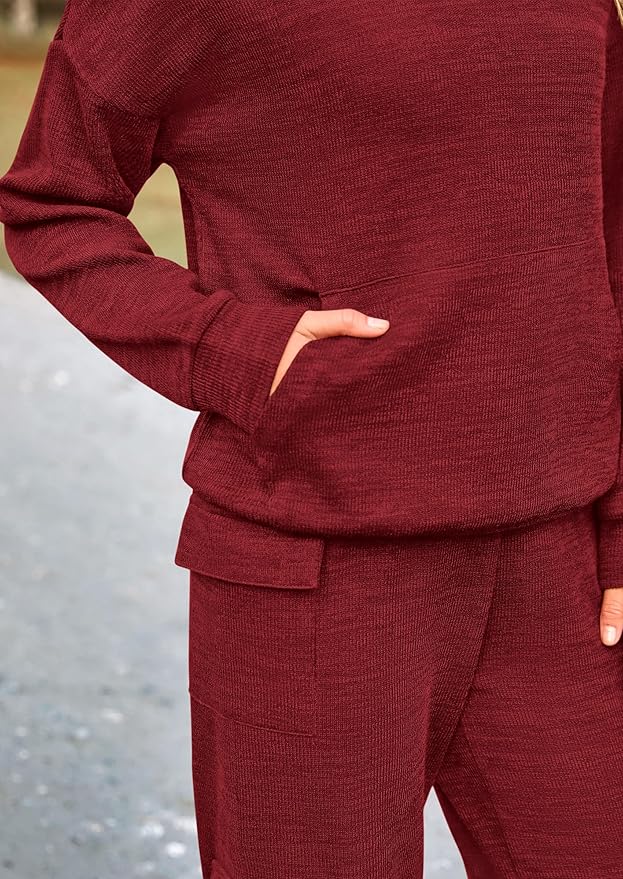 PRETTYGARDEN 2 Piece Sets for Women Fall 2026 Sweatsuits Outfits Lounge Matching Hoodie Set Travel Track Suits Winter Clothes