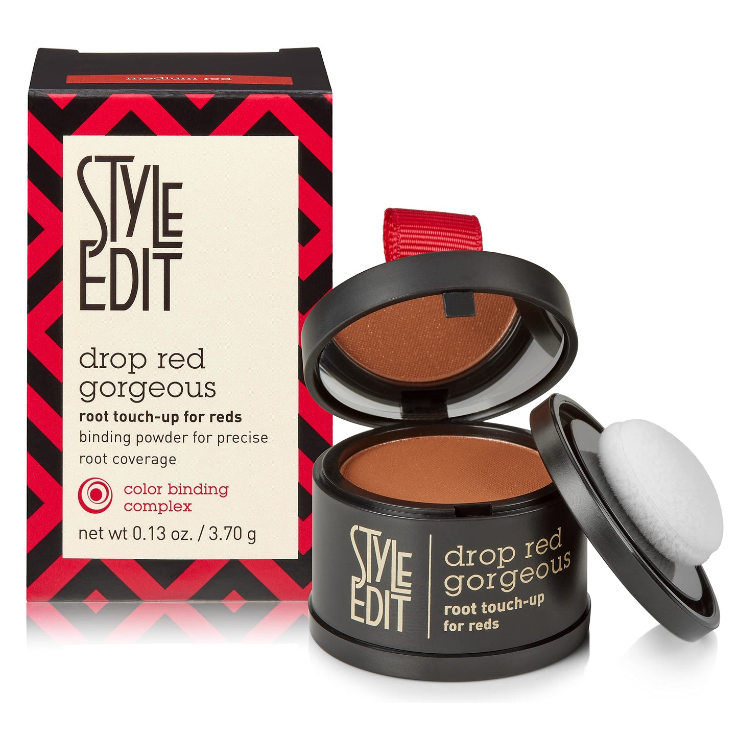 Style Edit Root Touch Up Powder for Medium Red Hair | Cover Up Hair Color for Grays and Roots Coverage | Mineral Infused Binding