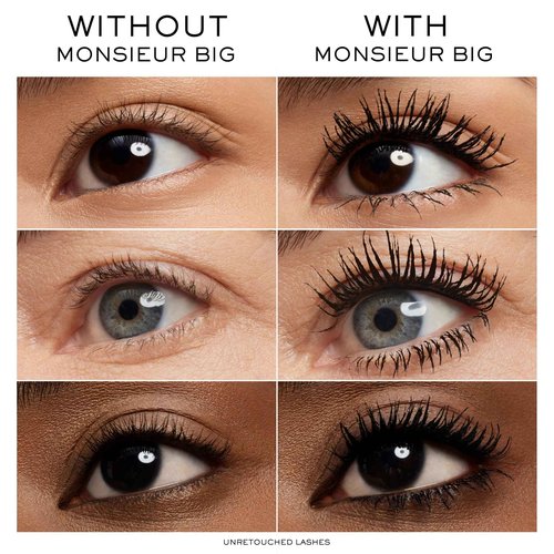 Lancôme Cils Booster XL Mascara Primer & Monsieur Big Volumizing Black Mascara Duo - Voluminizing & Priming Travel Size Makeup Set - For Instant False Lash Look & Big Volume